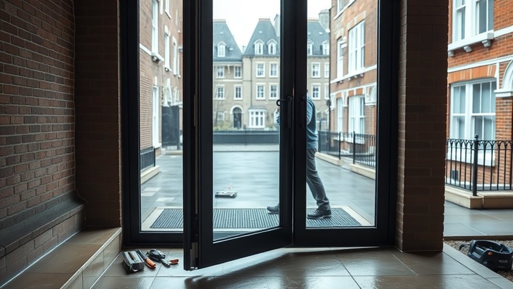 Pivot Door Installation Alexandra Palace